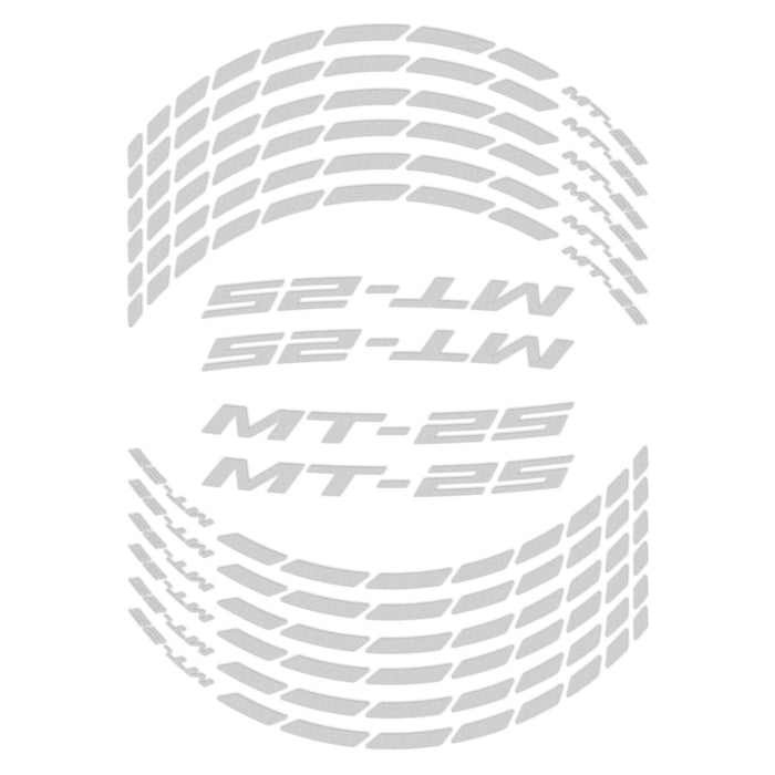 GP Kompozit Rim Strip Reflective Gray Compatible For Yamaha MT-25 2015-2023