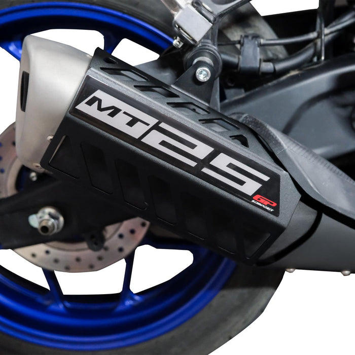 GP Kompozit Exhaust Guard Cover Black Compatible For Yamaha MT-25 / MT-03  2015-2025
