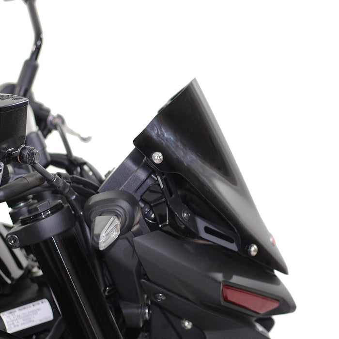 GP Kompozit Parabrisas Deportivo Negro Compatible Para Yamaha MT-25 / MT-03 2020-2023 