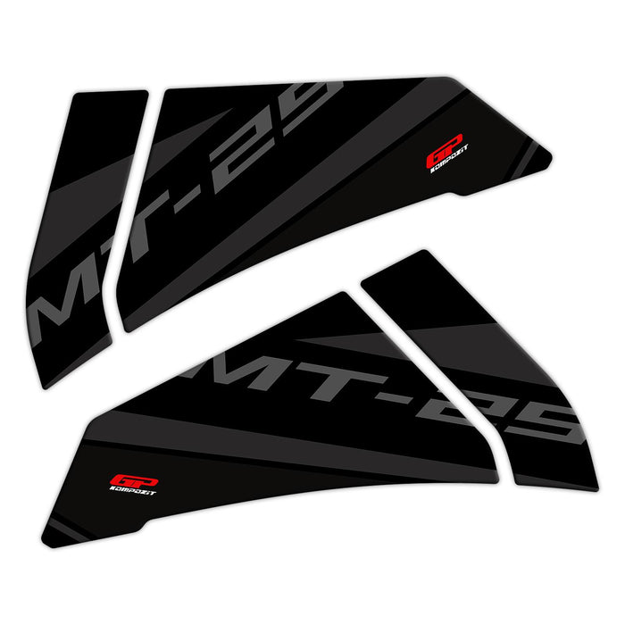 GP Kompozit Tank Pad Set Black Compatible For Yamaha MT-25 / MT-03 2020-2024