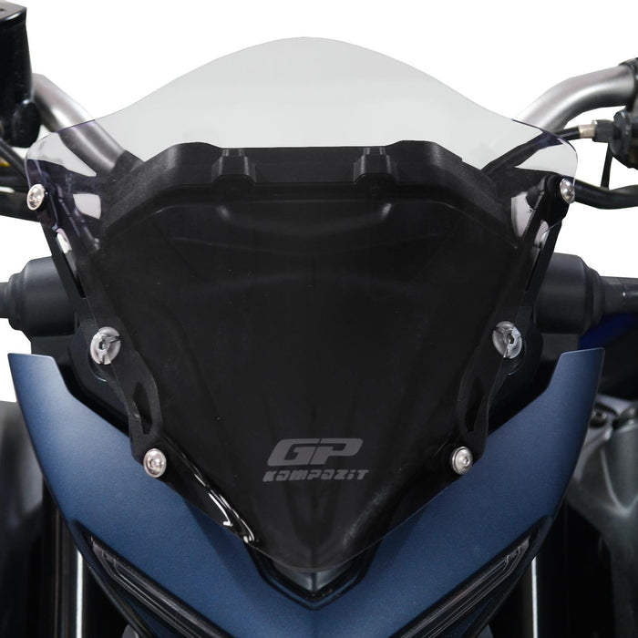 GP Kompozit Parabrisas deportivo ahumado compatible con Yamaha MT-25 / MT-03 2020-2023 