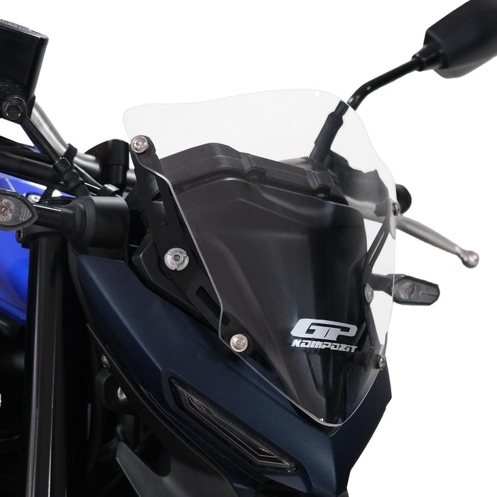 GP Kompozit Sport Windshield Windscreen Clear Compatible For Yamaha MT-25 / MT-03  2020-2025
