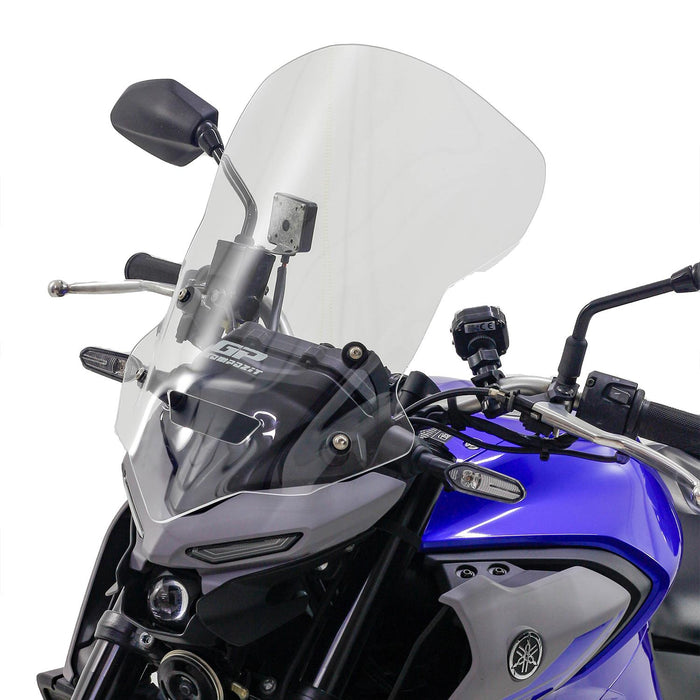 GP Kompozit Touring Windshield Windscreen Clear Compatible For Yamaha MT-25 / MT-03 2020-2024