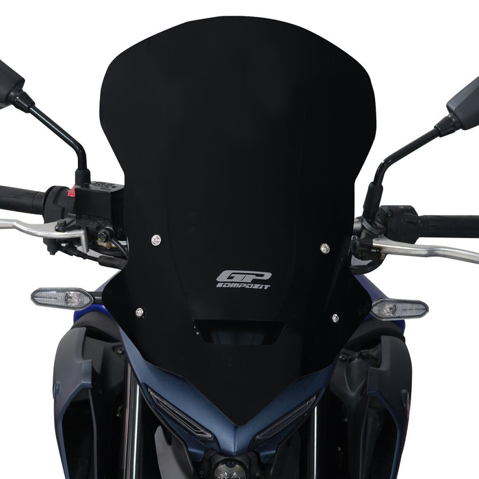 GP Kompozit Touring Windshield Windscreen Black Compatible For Yamaha MT-25 / MT-03  2020-2025