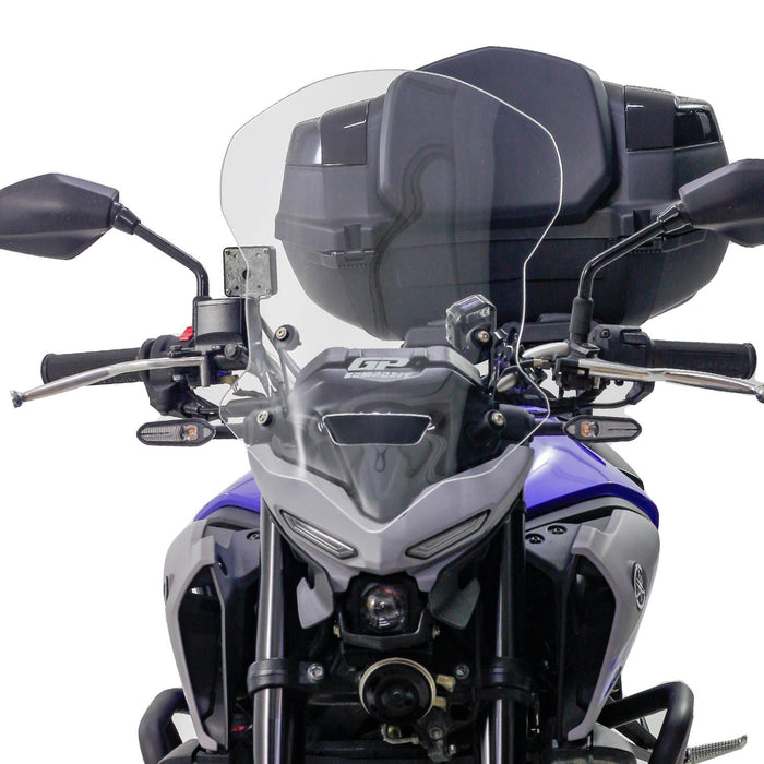 GP Kompozit Touring Windshield Windscreen Black Compatible For Yamaha MT-25 / MT-03 2020-2024