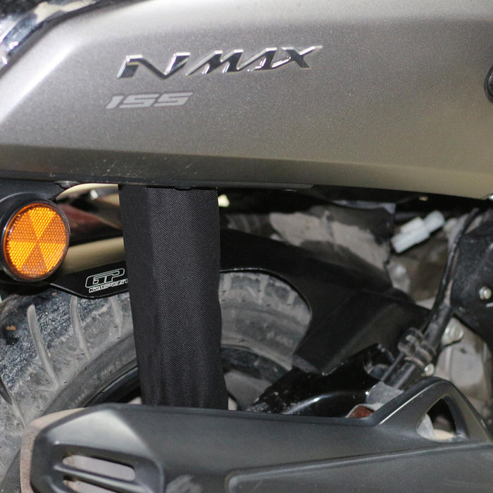 GP Kompozit Guardabarros trasero deportivo negro compatible con Yamaha NMAX 125 / NMAX 155 2015-2020 
