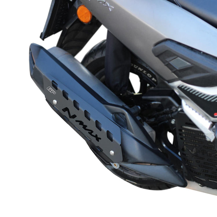 GP Kompozit Exhaust Guard Cover Black Compatible For Yamaha NMAX 125 / NMAX 155 2015-2020