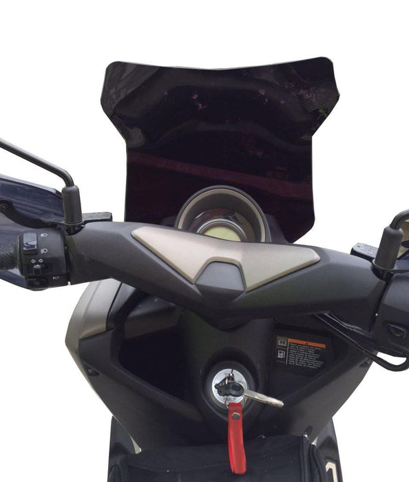 GP Kompozit Pare-brise sport noir compatible pour Yamaha NMAX 125 / NMAX 155 2015-2020 