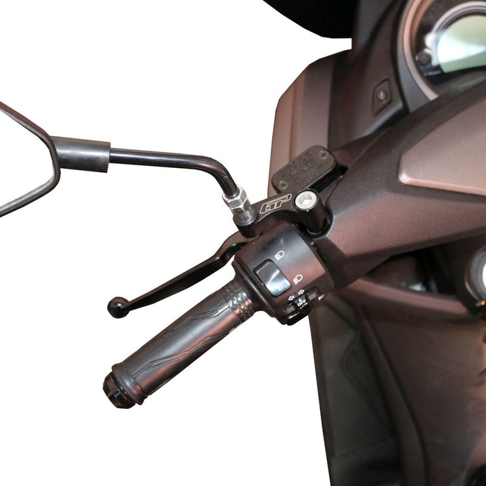 GP Kompozit Mirror Riser Extenders Black Compatible For Yamaha NMAX 125 / NMAX 155 2015-2023