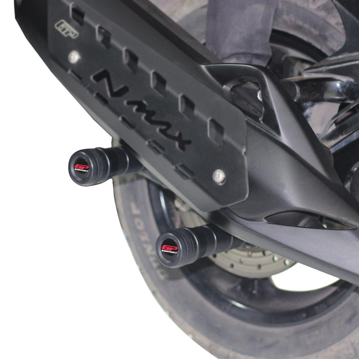 GP Kompozit Escape Crash Frame Slider Negro Compatible para Yamaha NMAX 125 / NMAX 155 2015-2023 