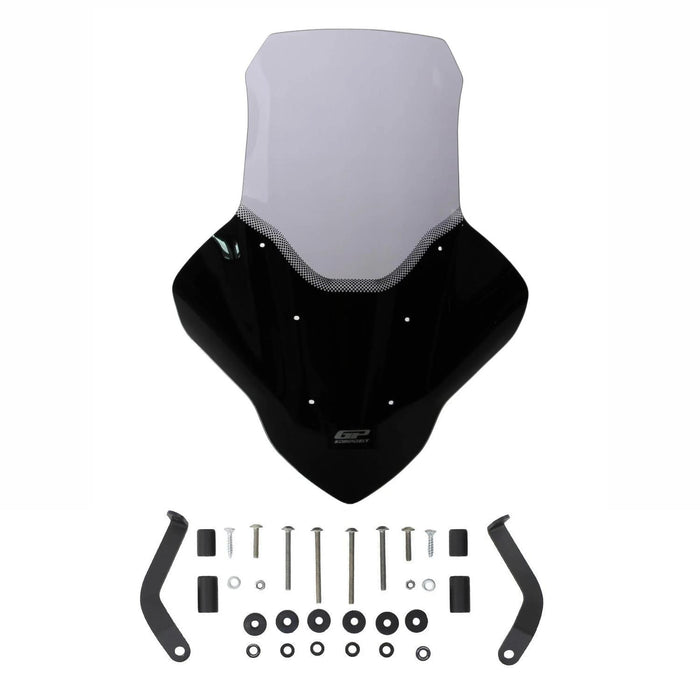 GP Kompozit Touring Windshield Windscreen With Handguard Smoked Compatible For Yamaha NMAX 125 / NMAX 155  2021-2024