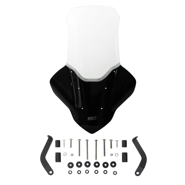 GP Kompozit – pare-brise Long Touring avec protège-mains Transparent, Compatible avec Yamaha NMAX 125 / NMAX 155 2021 – 2023 