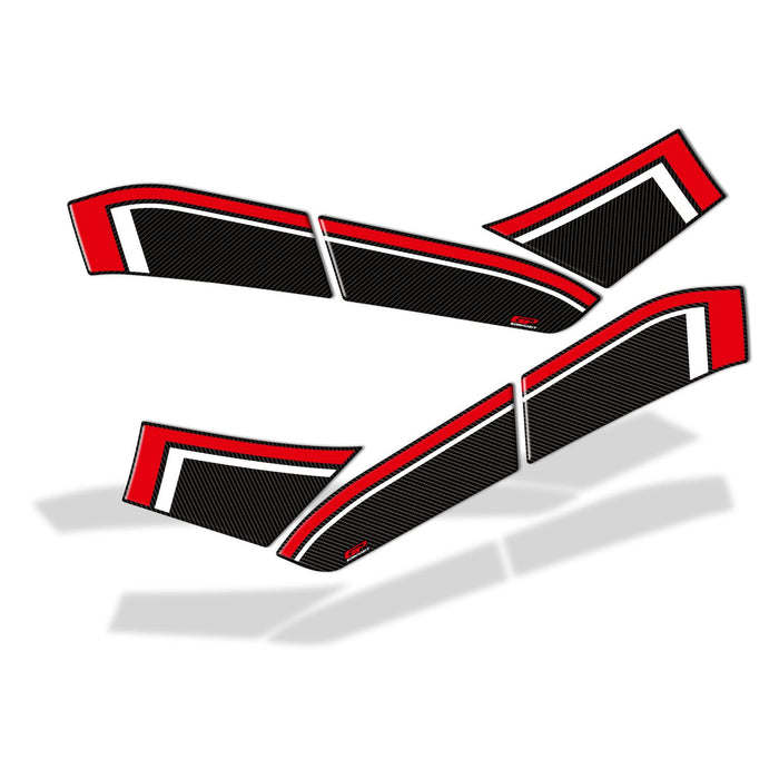 GP Kompozit Side Strip Tank Pad Red Compatible For Yamaha NMAX 125 / NMAX 155  2021-2024