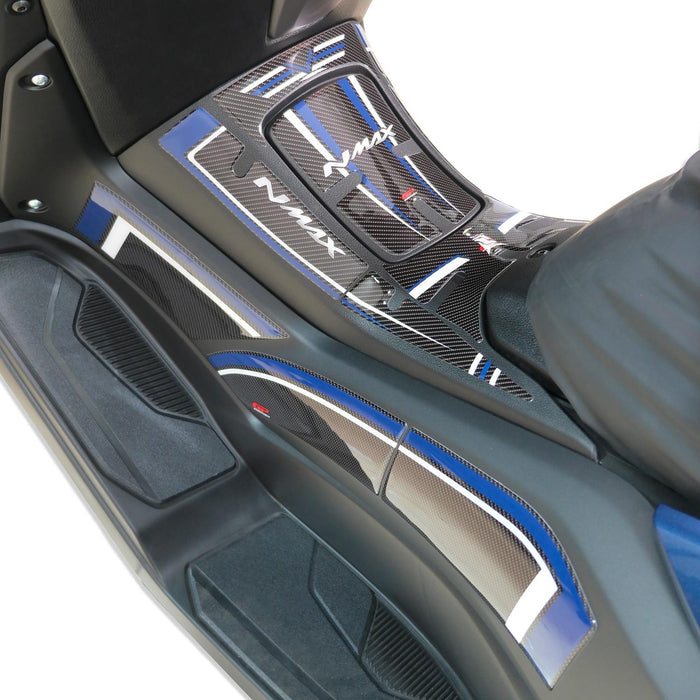 GP Kompozit Side Strip Tank Pad Blue Compatible For Yamaha NMAX 125 / NMAX 155  2021-2024