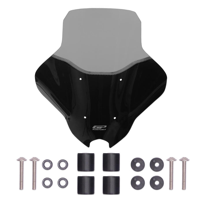 GP Kompozit Windshield Windscreen Smoked Compatible For Yamaha NMAX 125 / NMAX 155  2021-2025