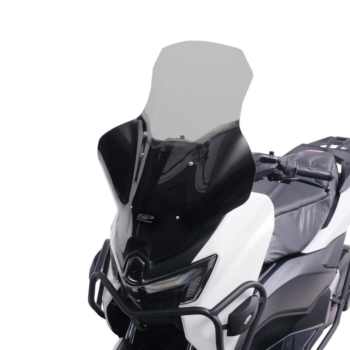 GP Kompozit Silkscreened Windshield Windscreen With Handguard Smoked Compatible For Yamaha NMAX 125 / NMAX 155 2025