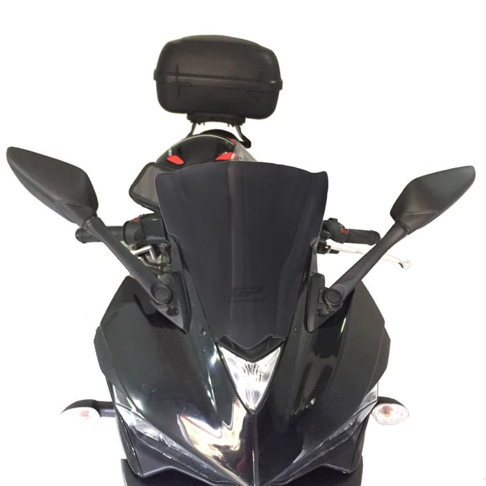 GP Kompozit Parabrisas Negro Compatible para Yamaha YZF-R25 / YZF-R3 2015-2018 