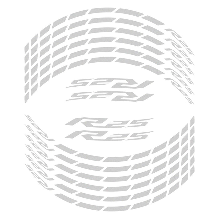 GP Kompozit Rim Strip Reflective Gray Compatible For Yamaha YZF-R25 / YZF-R3 2015-2023