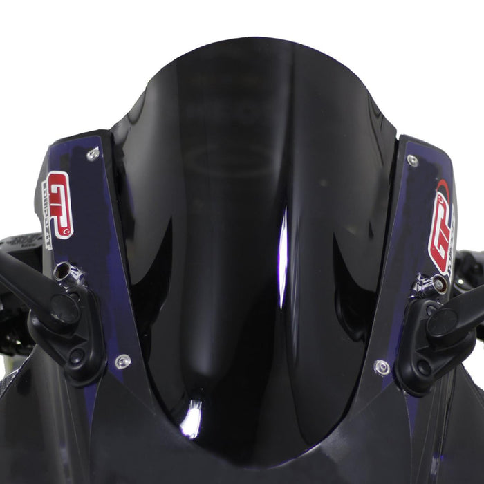 GP Kompozit Pare-brise noir compatible pour Yamaha YZF-R25 / YZF-R3 2019-2023 