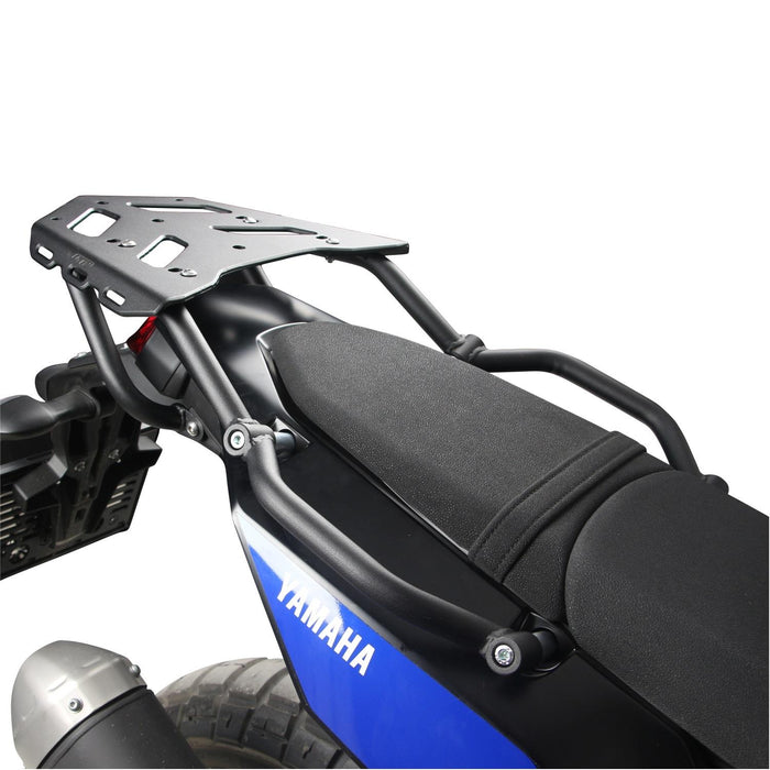 GP Kompozit Rear Luggage Rack with Foot Support Black Compatible For Yamaha Tenere 700 XTZ690 2019-2023