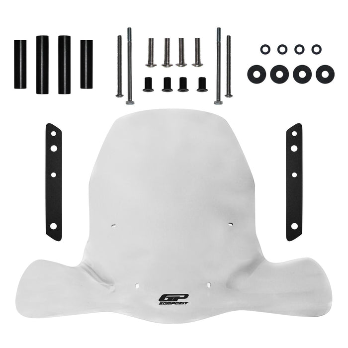 GP Kompozit Windshield Windscreen Clear Compatible For Yamaha Xenter  2014-2016