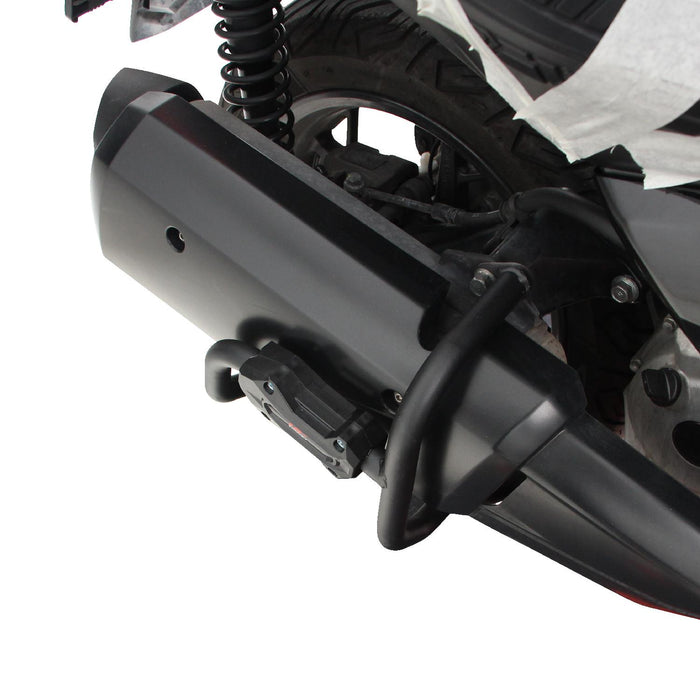 GP Kompozit Barre de protection d'échappement noire compatible avec Yamaha XMAX 250 / XMAX 300 2018-2023 