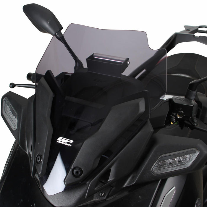 GP Kompozit Sport Windshield Windscreen Smoked Compatible For Yamaha XMAX 250 / XMAX 300 2024