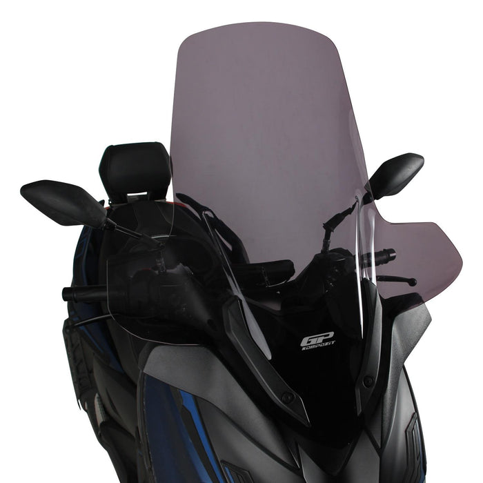 GP Kompozit Windshield Windscreen With Handguard Smoked Compatible For Yamaha XMAX 250 / XMAX 300 / XMAX 400  2018-2022