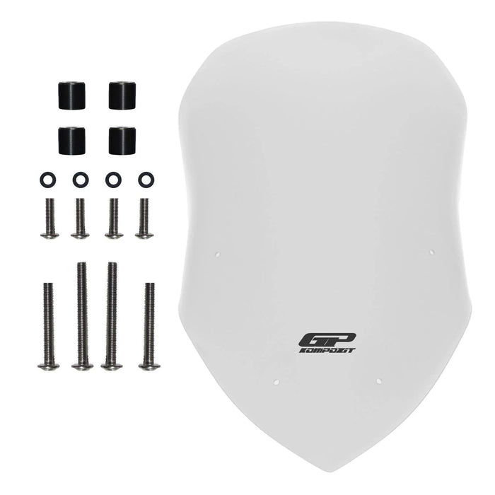 GP Kompozit Touring Windshield Windscreen Clear Compatible For Yamaha XMAX 250 / XMAX 300 / XMAX 400 2018-2023