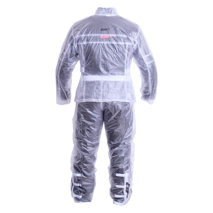 GP Kompozit YGM01 Motorcycle Rain Suit for Men and Women, Waterproof Motorcycle Rain Gear with Reflective Jacket and Pants, Clear