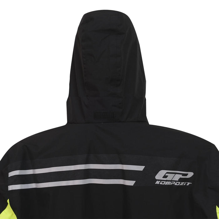 GP Kompozit YGM02 Motorcycle Rain Suit for Men and Women, Waterproof Motorcycle Rain Gear with Reflective Jacket and Pants, Black