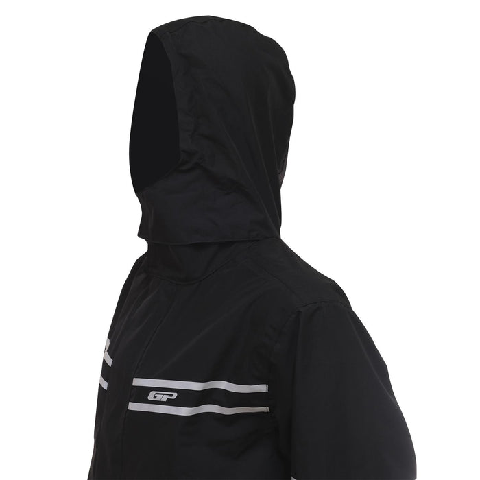GP Kompozit YGM02 Motorcycle Rain Suit for Men and Women, Waterproof Motorcycle Rain Gear with Reflective Jacket and Pants, Black