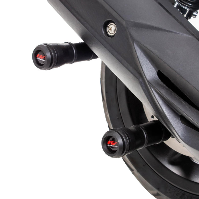 GP Kompozit Exhaust Crash Frame Slider Black Compatible For Arora ZRX 200 2021-2023