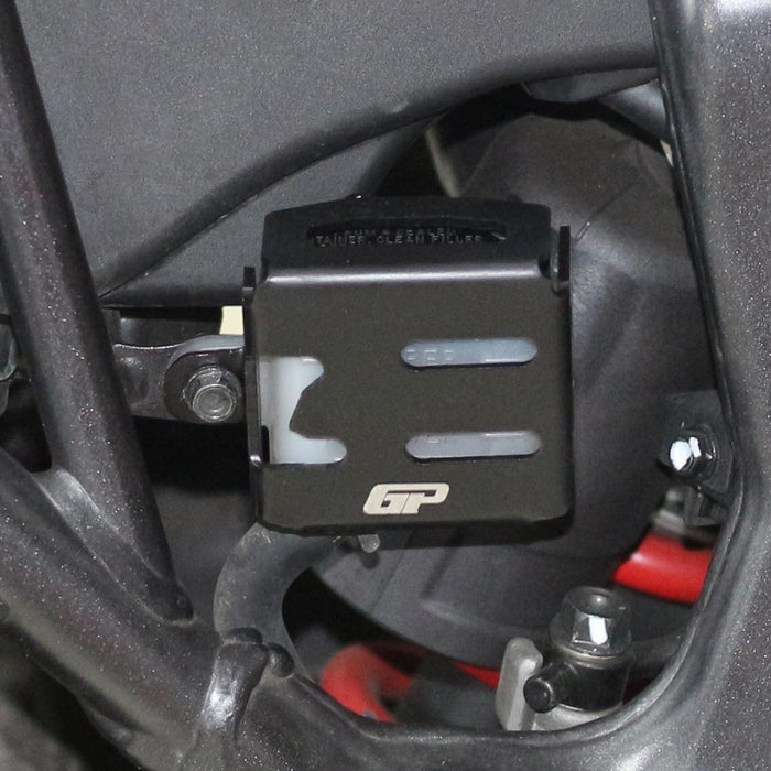 GP Kompozit Protection de réservoir de frein noire compatible avec Honda Africa Twin CRF1000L / CRF1100L L1 ​​/ L2 / L4 2016-2023 