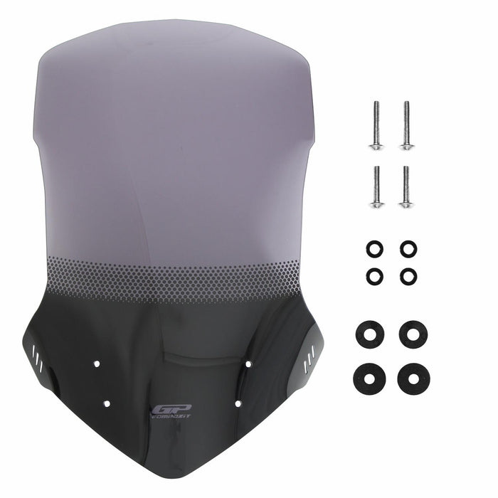 GP Kompozit Silkscreened Touring Windshield Windscreen Smoked Compatible For Honda NC700X / NC750X 2012-2015