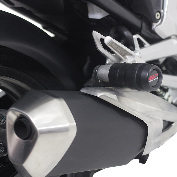 GP Kompozit Exhaust Crash Frame Slider Black Compatible For Honda NC700S / NC750S / NC700X / NC750X 2012-2023