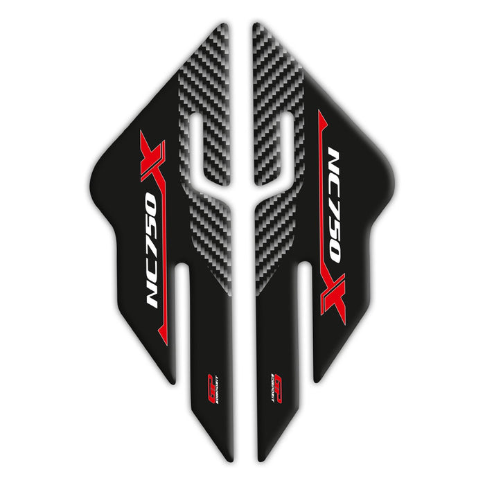 GP Kompozit Side Strip Tank Pad Black-Carbon Compatible For Honda NC750X 2016-2020
