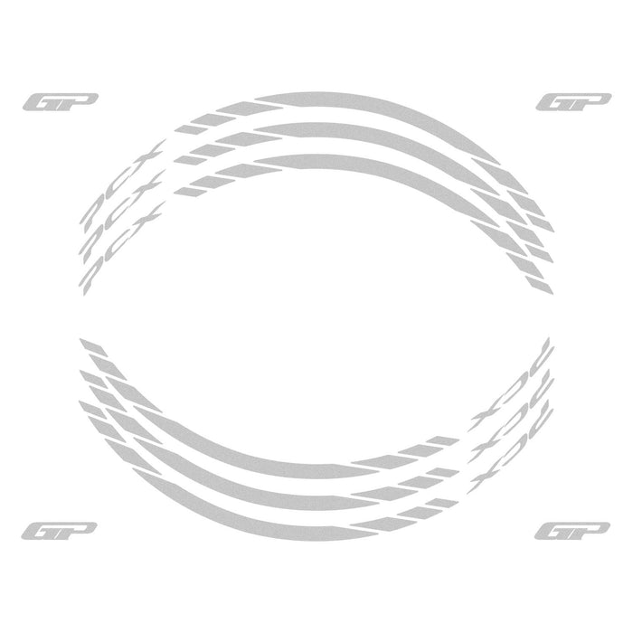 GP Kompozit Bande de jante réfléchissante grise compatible pour Honda PCX125 / PCX150 2014-2023 