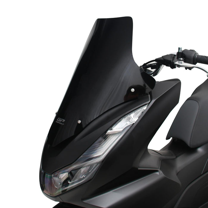 GP Kompozit Sports Windshield Windscreen Black Compatible For Honda PCX125 / PCX150 2021-2024