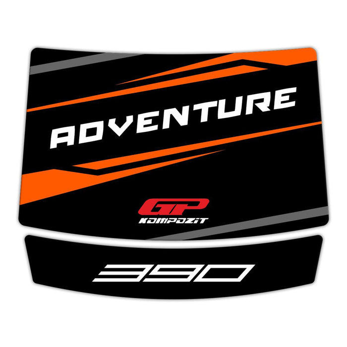 GP Kompozit Tank Pad Set Black-Orange Compatible For KTM 390 Adventure 2020-2024