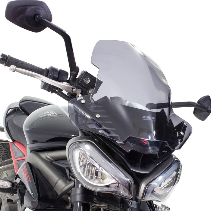 GP Kompozit Parabrisas Ahumado Compatible Para Triumph Street Triple 765 R / 765 RS / 765 S / 660 S 2017-2019 