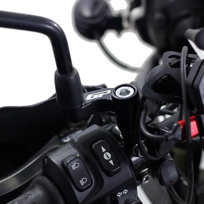 GP Kompozit Mirror Riser Extenders Black Compatible For Triumph Tiger 800 2015-2017