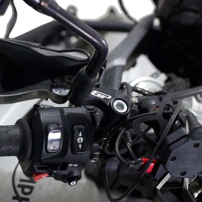GP Kompozit Mirror Riser Extenders Black Compatible For Triumph Tiger 800 2015-2017