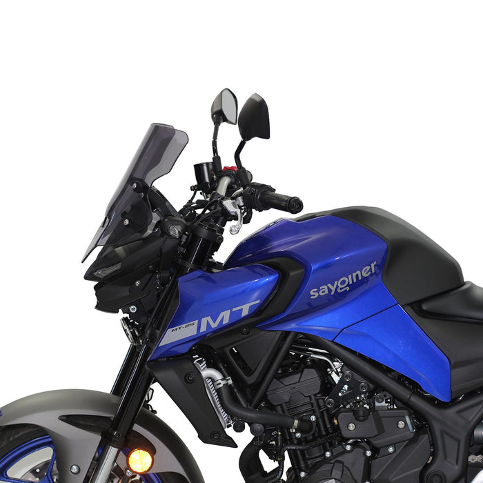 GP Kompozit Windshield Windscreen Transparent Compatible For Yamaha MT-25 / MT-03 2020-2024