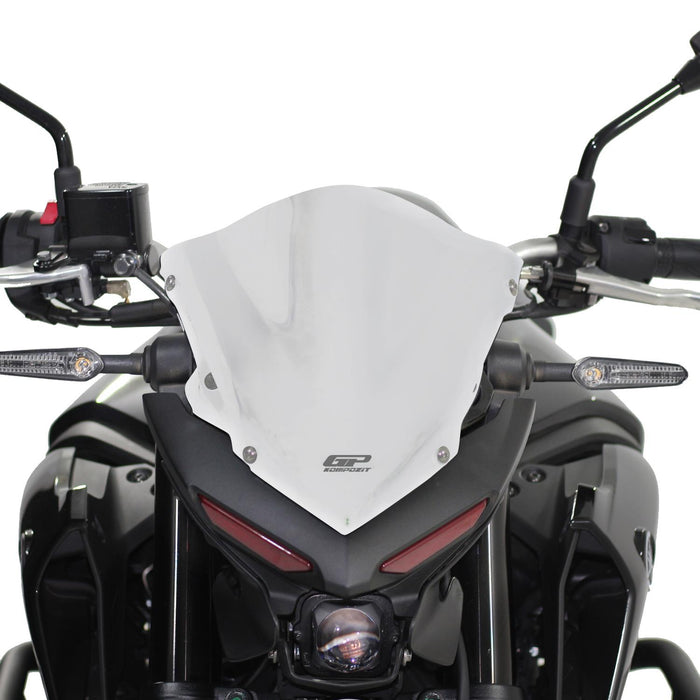 GP Kompozit Sport Windshield Windscreen Transparent Compatible For Yamaha MT-25 / MT-03 2020-2024