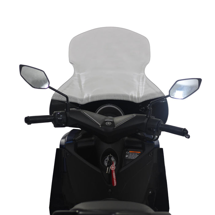 GP Kompozit Silkscreened Windshield Windscreen With Handguard Smoked Compatible For Yamaha NMAX 125 / NMAX 155 2015-2020