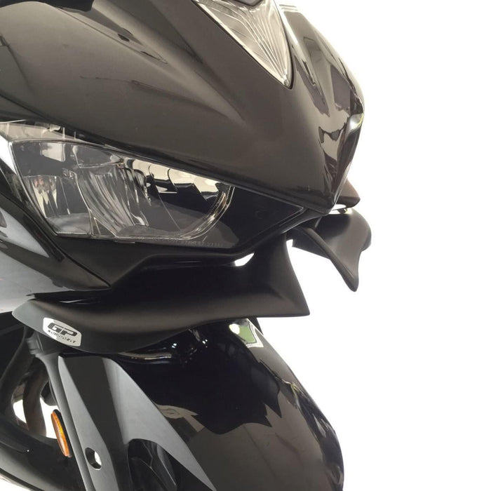 GP Kompozit Winglet Black Compatible For Yamaha YZF-R25 / YZF-R3 2015-2018