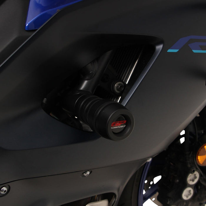 GP Kompozit Engine Crash Frame Slider Black Compatible For Yamaha YZF-R7 2021-2023