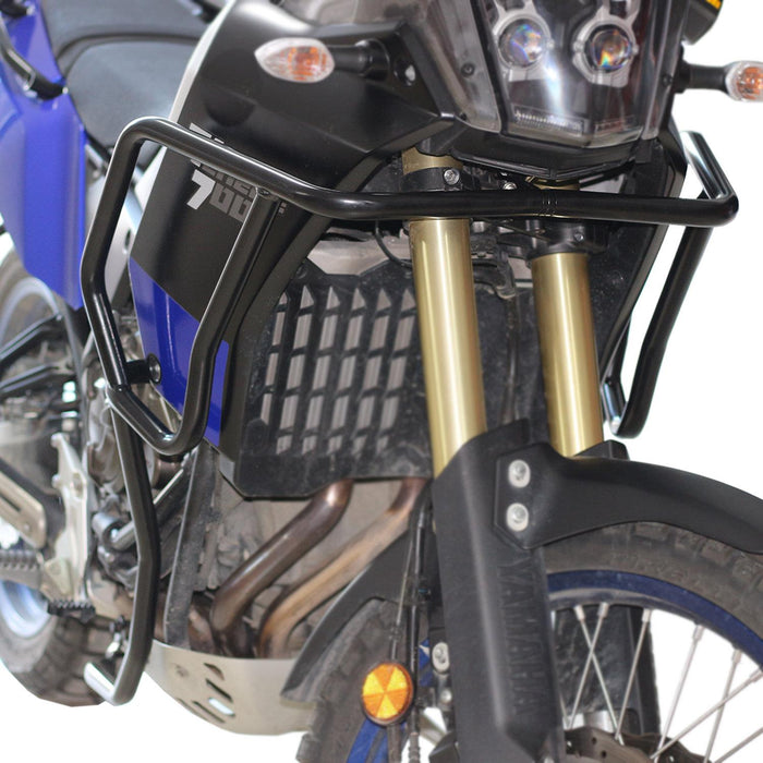GP Kompozit Protector de motor protector de barra de choque negro compatible para Yamaha Tenere 700 2019-2023 