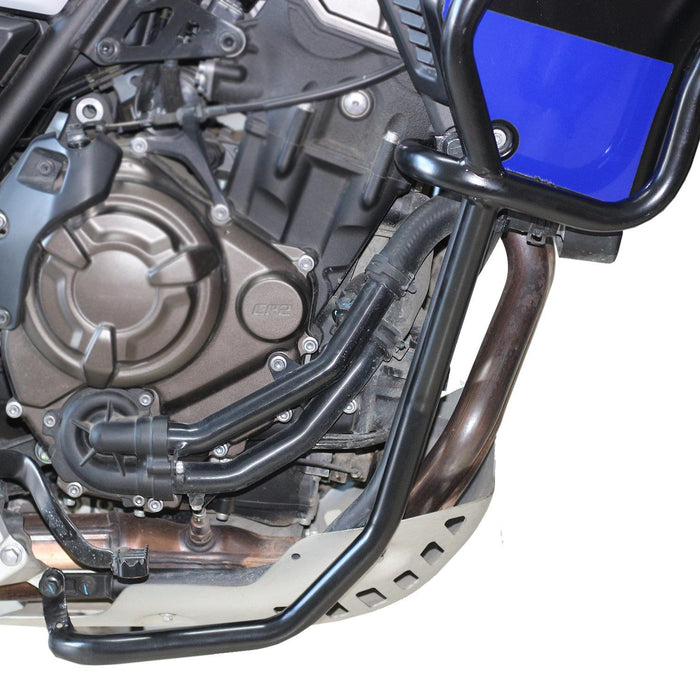 GP Kompozit Protector de motor protector de barra de choque negro compatible para Yamaha Tenere 700 2019-2023 